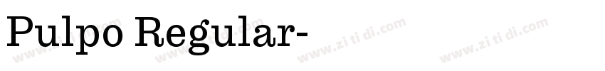 Pulpo Regular字体转换